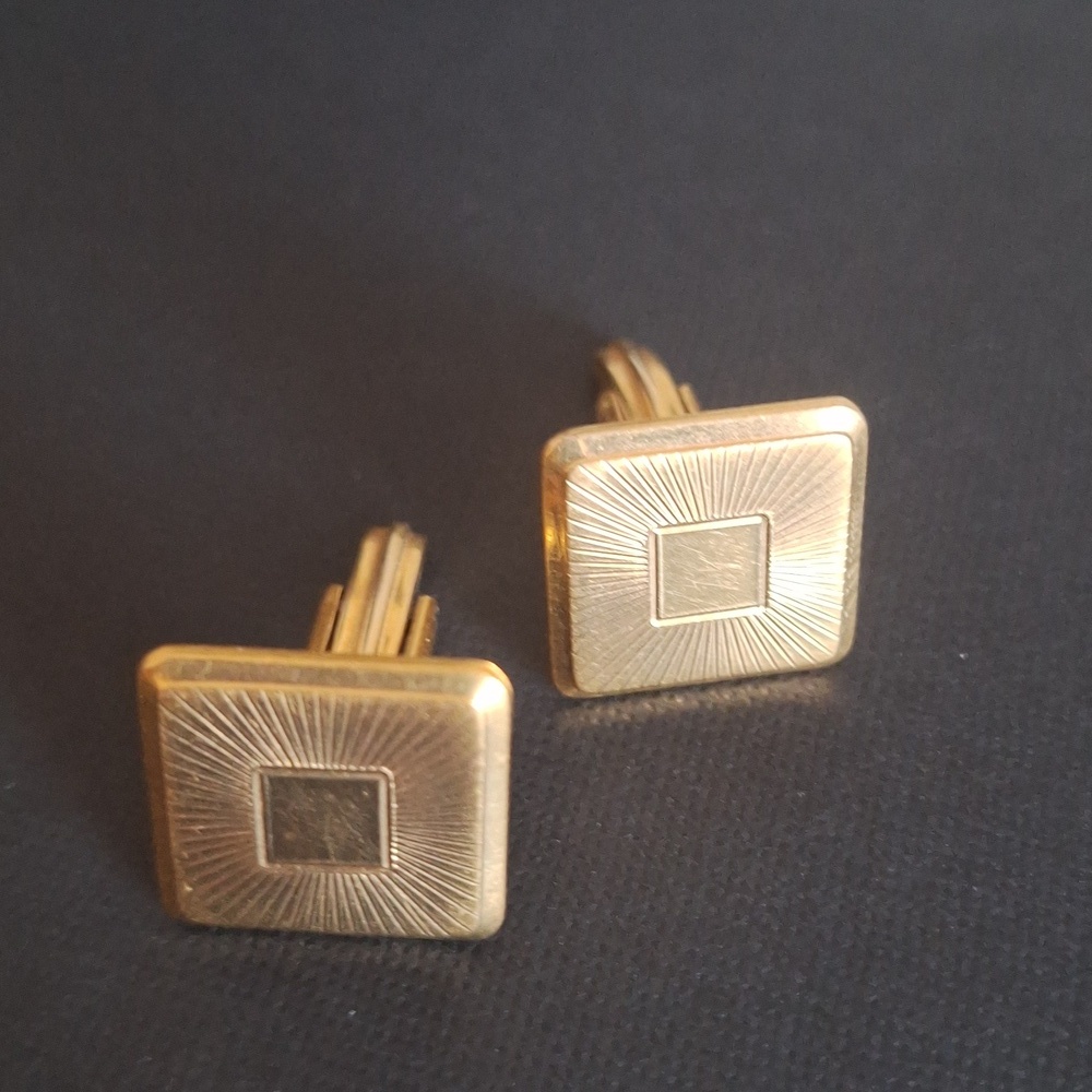 Vintage Gold Square Cufflinks